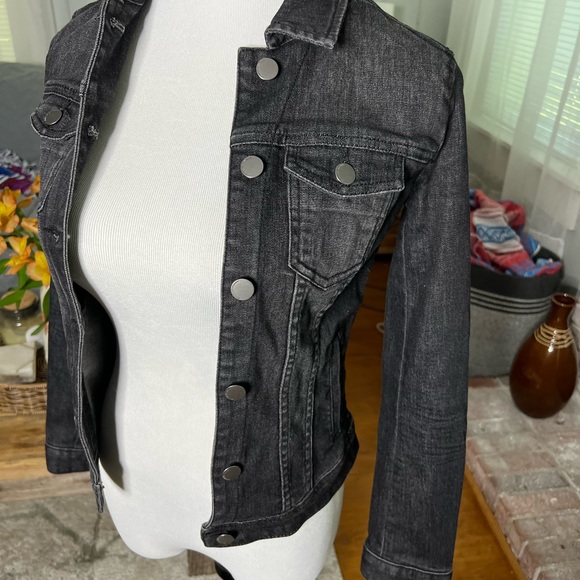 A/X Armni Exchange black denim jean jacket - Picture 3 of 7